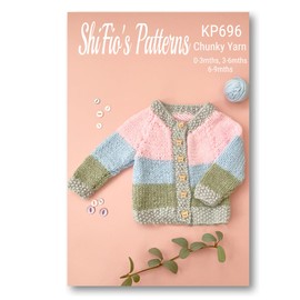 Baby Cardigan Knitting Pattern, Childs Cardigan Pattern Chunky Yarn, Sizes 0-3mths, 3-6mths, 6-9mths