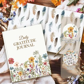Lanpn Diario de Gratitud para Hombres y Mujeres, Journal de 5 Minutos al Día de Afirmación y Conciencia, 156 Páginas Cuaderno Guiado para Reflexiones Motivacionales (Inglés)