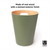 Umbra Woodrow 2 Gallon Modern Wooden Trash Can, Wastebasket, Garbage