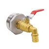 Rain Barrel Spigot Kit, 2 in Fine-Thread Adapter, Brass Valve