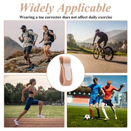 12 Pack Fabric Hammer Toe Corrector Wraps Straightener Reusable Fabric Buddy Wraps for Broken Toes Protection & Recovery & Hammertoe Straightener Crooked Curled Toes, Bent Broken Toes (Small, Beige)