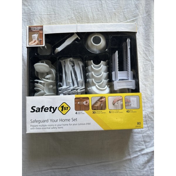 Safety 1st Home Safeguarding and Childproofing Set (80 Pcs), White