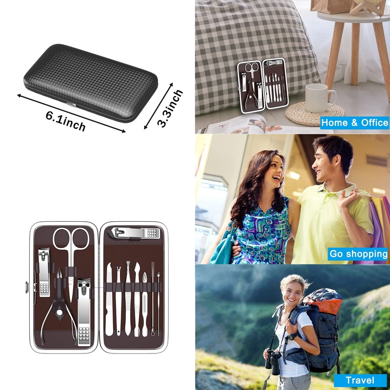 Tseoa Manicure, Pedicure Kit, Nail Clippers, Professional Grooming Kit, Nail