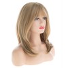 RicHyun Women Blonde Bob Wigs with Bangs Layered Straight Natural