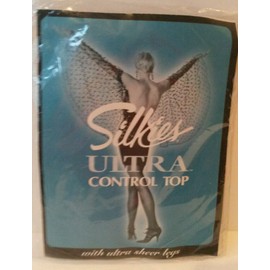 Silkies Ultra Control Top ultra sheer legs Off White/Ivory Medium #030209 NEW!!