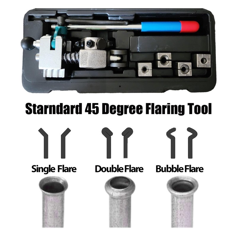 RQG Professional Brake Line Flaring Tool Kit, 45 Degree Single/Bubble/Double