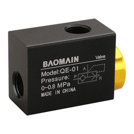 Baomain Pneumatic One Way Quick Exhaust Valve QE-01 1/8PT Inlet Port
