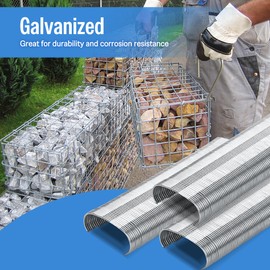 meite C600 C Rings 14 Gauge 2-1/4-Inch Crown Galvanized C Ring Staples 5,000 PCS Fits MTC600 Hog Ring Pliers Ideal for Fencing, Gabion and Other Secure Fastening Projects