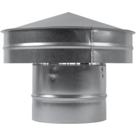 5" Inch Round Galvanized Steel Roof Cap with Mesh - Weather-Proof Chimney Cover with Side Wall - Fireplace Duct Rain Guard - Exhaust or Supply Ventilation Top Cover - Perfect Insulation Protector Cap