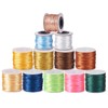 BEEFLYING 12 Rolls 2 mm Macrame Rattail Satin Cords, Chinese