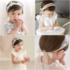 Diadema de Encaje Suave con Nudo de Lazo, 4 Pcs