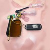 MENGYUEXUAN Premium Leather Car Key Fob Case for Women –