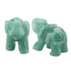 2inch Natural Jade Carved Elephant Crystal Figurine Home Decoration Furnishing
