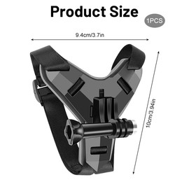 VFFNFF Motorcycle Helmet Mount, Chin Mount with 1 Screw, Mount Helmet for GoPro Hero 13/12/11/10/9/8/7/6/5, for Osmo Action, for Session, Helmet Chin Strap Holder, Most Action Cameras