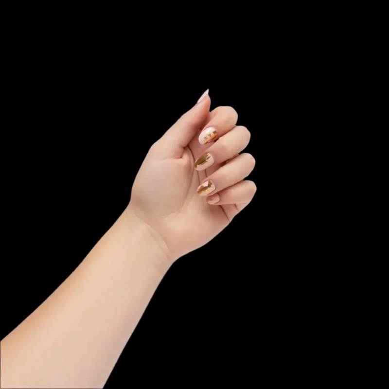 Herôme Nail Wraps Pink & Gold Marble