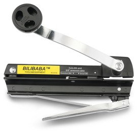 53725 Armored and BX Cable Cutter, Easy-Assembly MC Cable Cutter with Durable Blade 2.0, Cuts 3/16" to 1/2" Armored Cable-BX-AC-MC-Greenfield, With Blades Storage