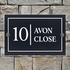 Badgemaster Layered Glass Effect Modern Anthracite Acrylic House Number Sign