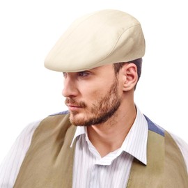 TUONYIS Beigefarbene Schiebermütze für Herren und Damen, verstellbare Newsboy-Mütze, gebürstete Baumwolle, flache Kappe, Maler-Newsboy-Mütze, gebürstete Baumwollkappe zum Golfen, beige, 5-6