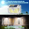 Solar Motion Sensor Lights Outdoor, [3 Modes/4 Pack/188 LED] 270°