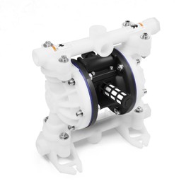 Nakkaa Pneumatic Double Diaphragm Pump PTFE 8.8GPM Transfer Pump 1/2" In/Out Max 120PSI, Used to Transport Various Low Viscosity Liquids Such as Hydraulic Fluid, diesel, coating,etc