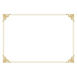 ASTAR 10 / 25 / 50 Sheets Blank Award Paper, A4 Certificate Backing, Framed Inner Page Paper, Blank Certificate Paper