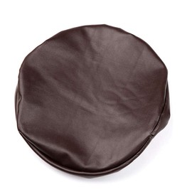 MOVKZACV Stool Covers Round, Water Proof PU Leather Bar Stool Covers with Elastic and Slip Proof Bottom 12 Inch（No filler）