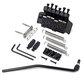 Black Replacement Double Roll Locking Tremolo System Bridge Electric Guitar Parts for Floyd Rose