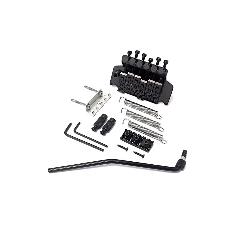 Black Replacement Double Roll Locking Tremolo System Bridge Electric Guitar