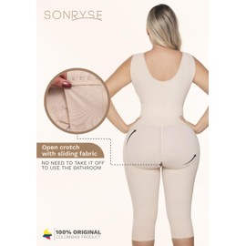 Sonryse 052 Full Body Shaper for Women Liposuction Compression Garments Fajas Colombianas Reductoras y Moldeadora para Mujer Faja Lipo Stage 2 Postparto Cocoa 4XL