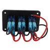 3 Gang Rocker Switch Overcurrent Protection LED Blue Backlit IP65