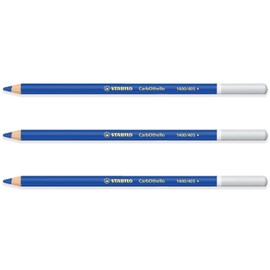 STABILO Chalk-Pastel Pencil CarbOthello - Pack of 3 - Ultramarine (405)