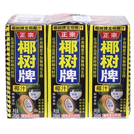海南 椰树牌 椰汁 Hainan Hai Nan The Original Coconut Milk Juice Hydration coconut water, 100% pure (Paper Pack 245 ml, 24 Pack)