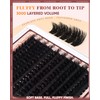 Fluffy Lash Clusters 300D D Curl 12-16mm Soft Band Volume
