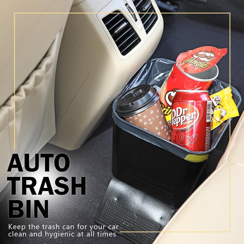 Car Trash Can – Leakproof 1.4 Gallon Compact Garbage Bin