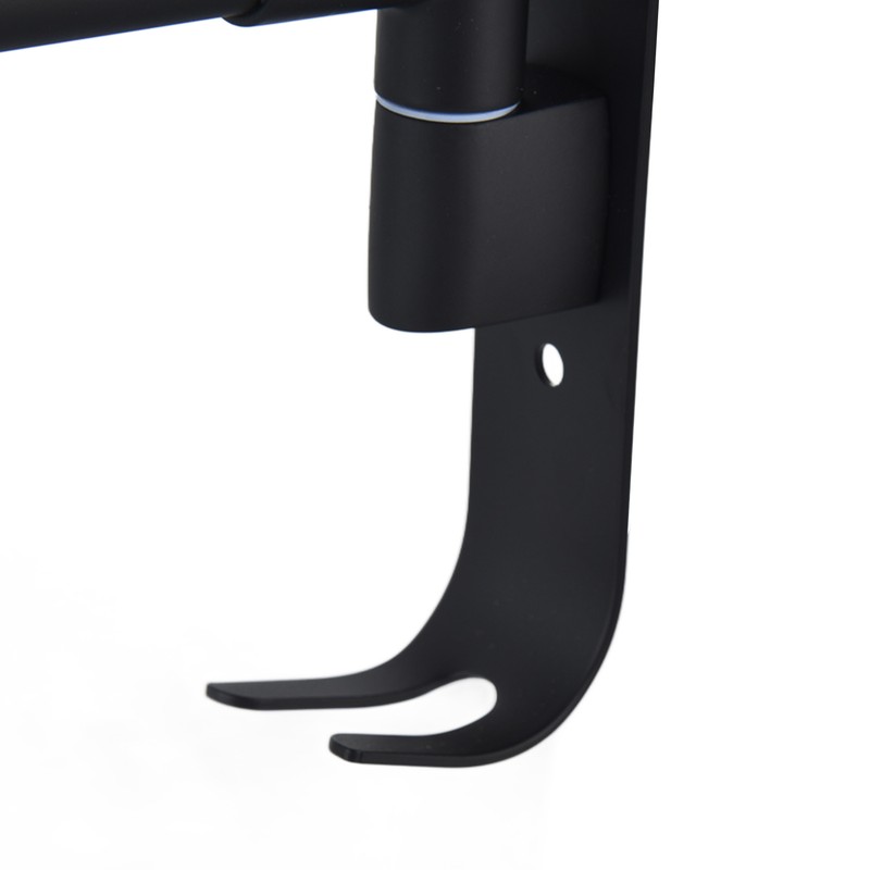 Stainless Steel Swivel Towel Hanger Holder Black Rotating Movable Towel