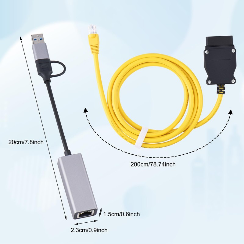 Giochem USB to OBD2 2 in 1 Phone to OBD2,ENET