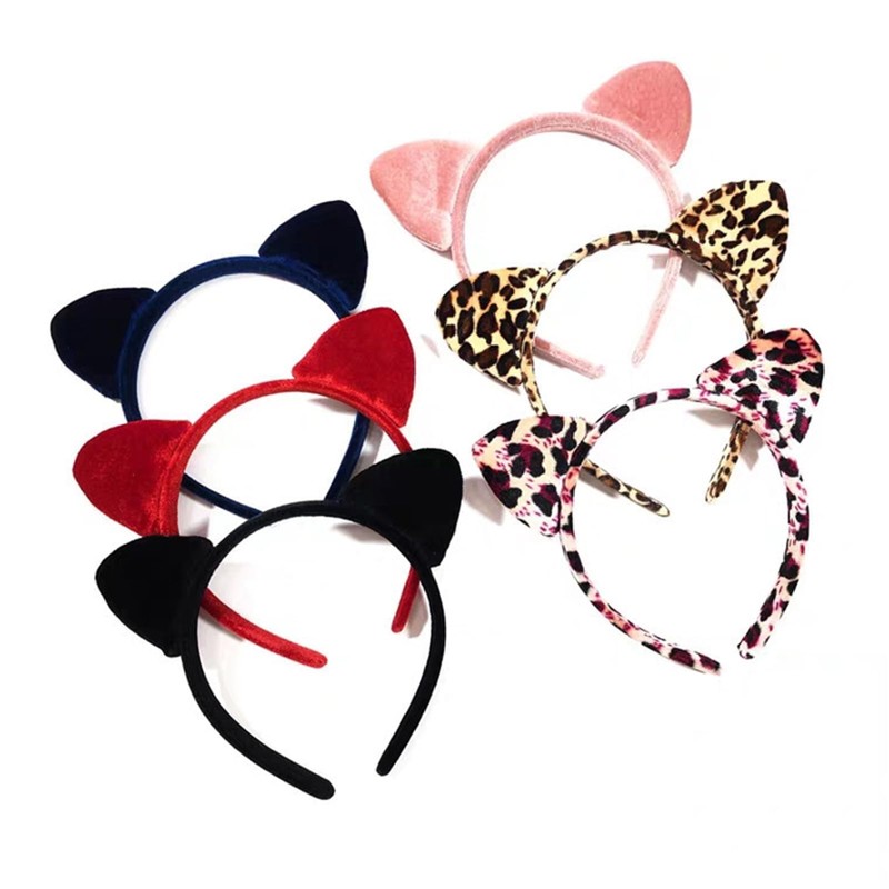 Leopard Ears Headband, Cute Cheetah Ear Headbands Halloween Christmas Party