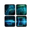DV DESIGN 4 x Square Scuba Diving Coasters - Sea