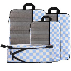 U+U 4 Set/6 Set/8 Set/10 Set Compression Packing Cubes - Ultralight Travel Organizers with Laundry Bag and Cosmetic Bag, Space-Saving Suitcase Organizer for Travel, Business Trip and Family Vacation