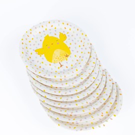 evelay 8 x Easter Chick Paper Plates 23cm Kids Food Party Table Decoration Decor