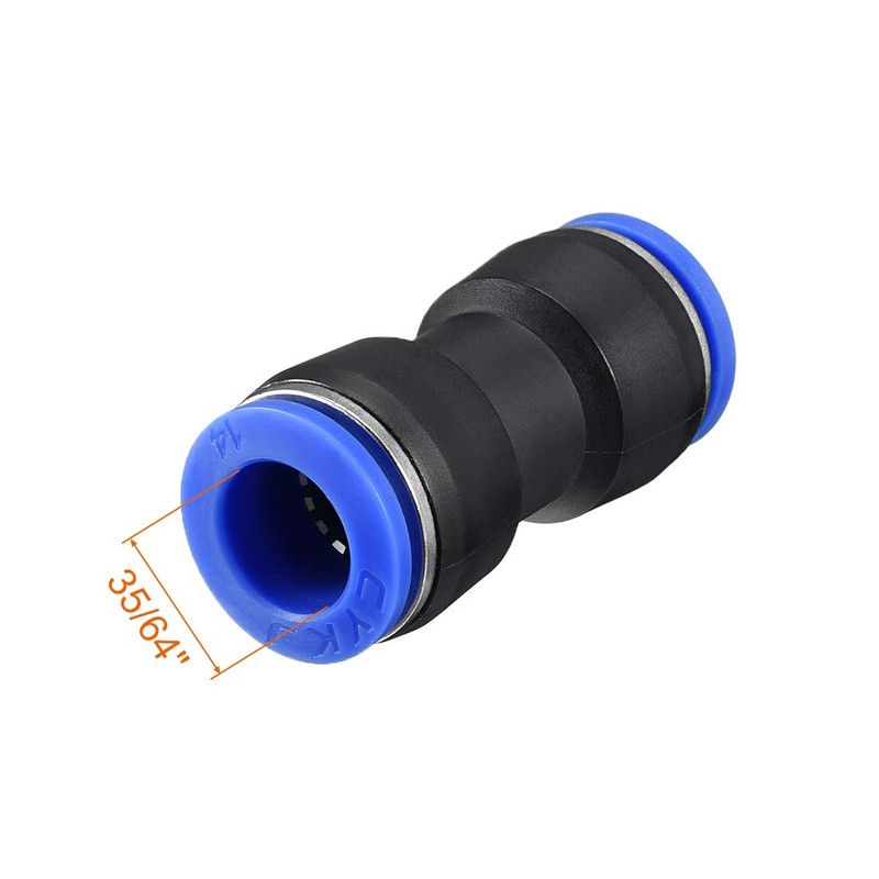 sourcing map Plastic Straight Union Push to Connect Tube Fitting