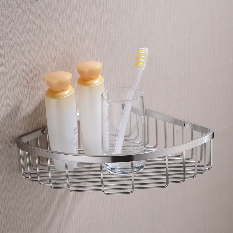 orhemus 304 Stainless Steel Shower Caddy Corner Basket Shelf Bathroom