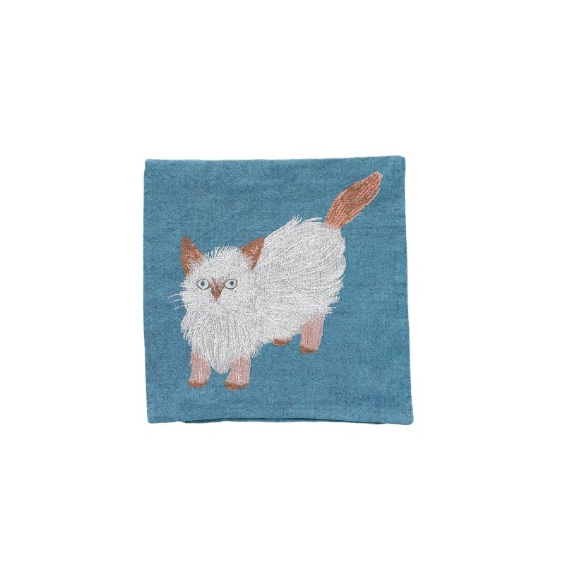 Matsuo Miyuki Cushion Cover Cat Pattern 45 x 45 (Chad)