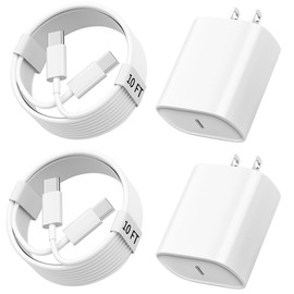 Ubearkk iPhone 15 16 Charger Fast Charging, 10 FT Long USB C Charger Cord with 20W Type C Phone Fast Charging Block for iPhone 16/16 Pro/16 Pro max/16 Plus, iPhone 15/15 pro/15 pro max/15 Plus,iPad,Android