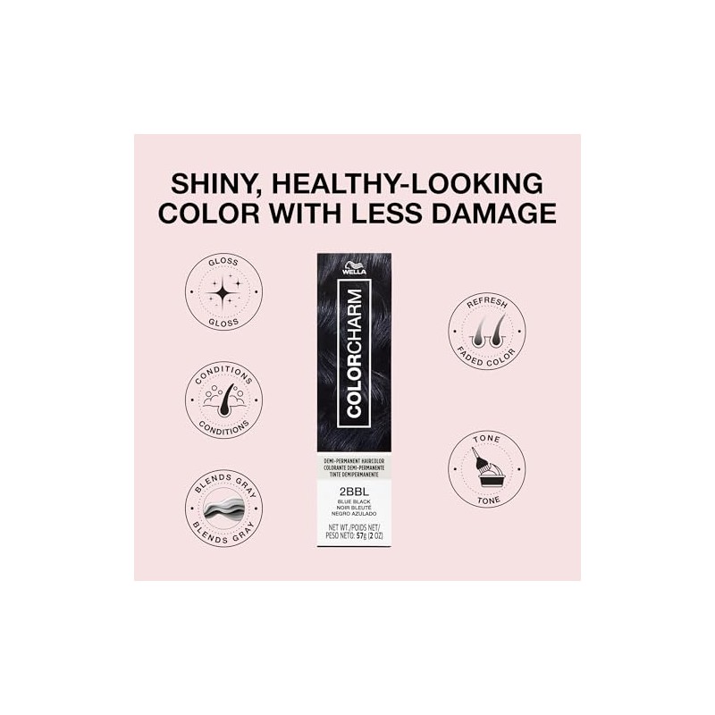 Wella Colorcharm Demi-Permanent 2BBL Azul Negro 2 oz