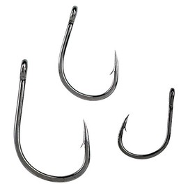 Mustad Ultra Point 4X Strong Hoodlum Live Bait Hook (Pack of 5), Black Nickel, Size 6/0