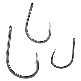Mustad Ultra Point 4X Strong Hoodlum Live Bait Hook (Pack of 5), Black Nickel, Size 6/0