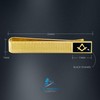 Masonic Masonic Black and Gold Tie, Enamel, No Gemstone