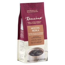 Teeccino Chicory Coffee Alternative - Mocha - Ground Herbal Coffee That’s Prebiotic, Caffeine-Free & Acid Free, Medium Roast, 300g