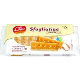 GastoneLago Sfogliatine Zuccherate |Sugar Coated Puff Pastry| Product of Italy. (135g)